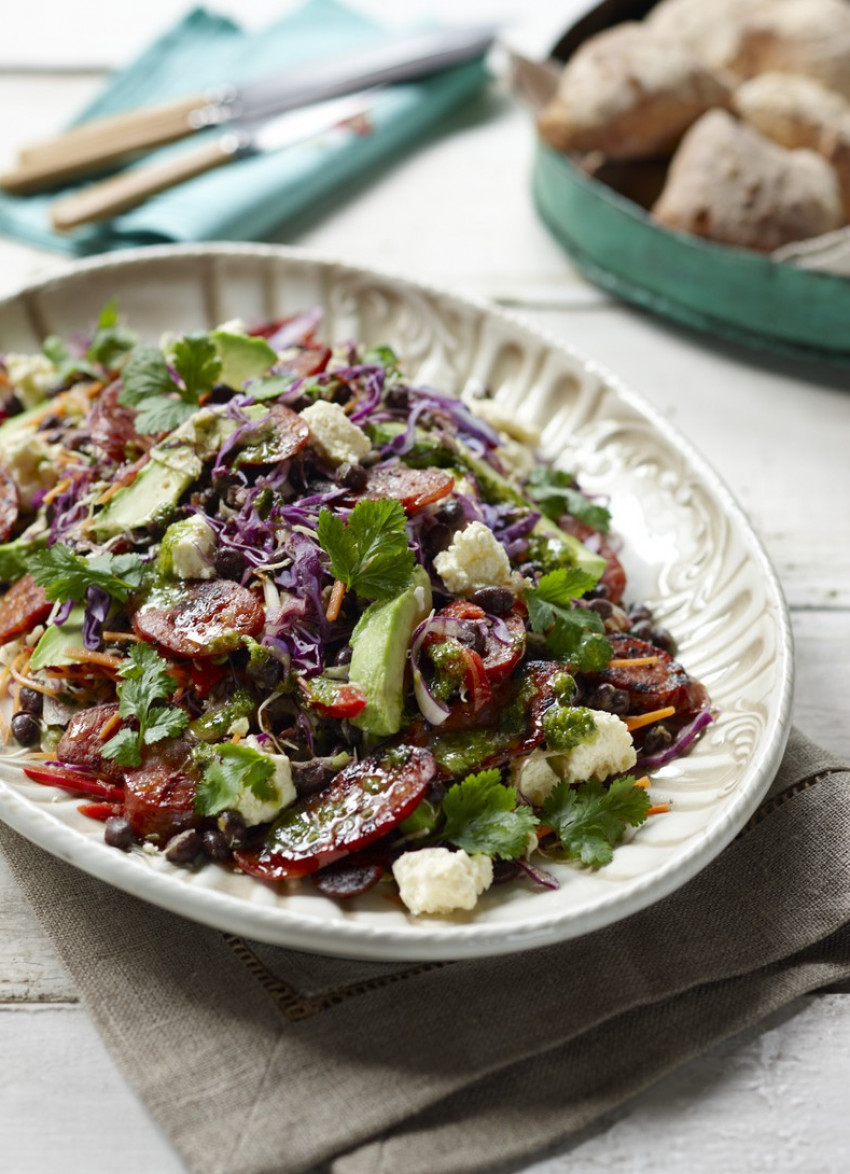 Grilled Chorizo and Avocado Salad