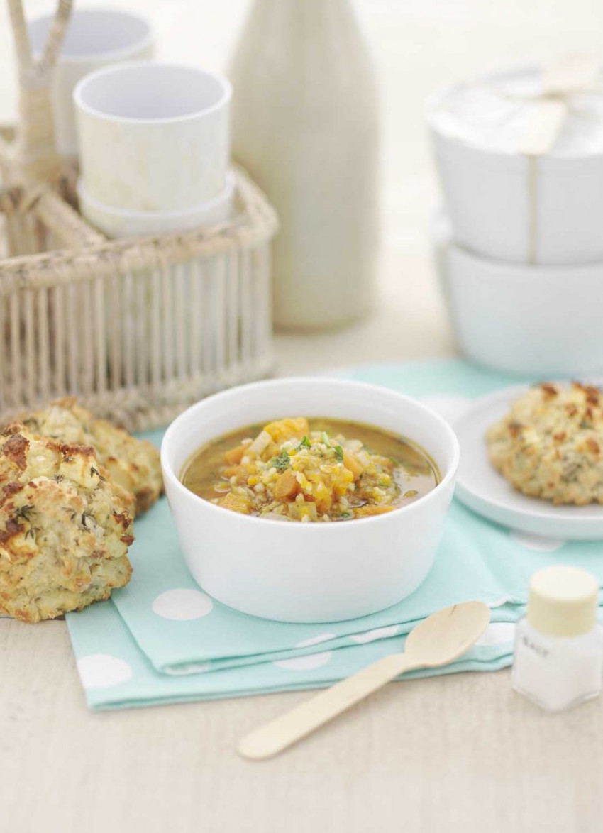 Spiced Butternut and Cracked Wheat Soup