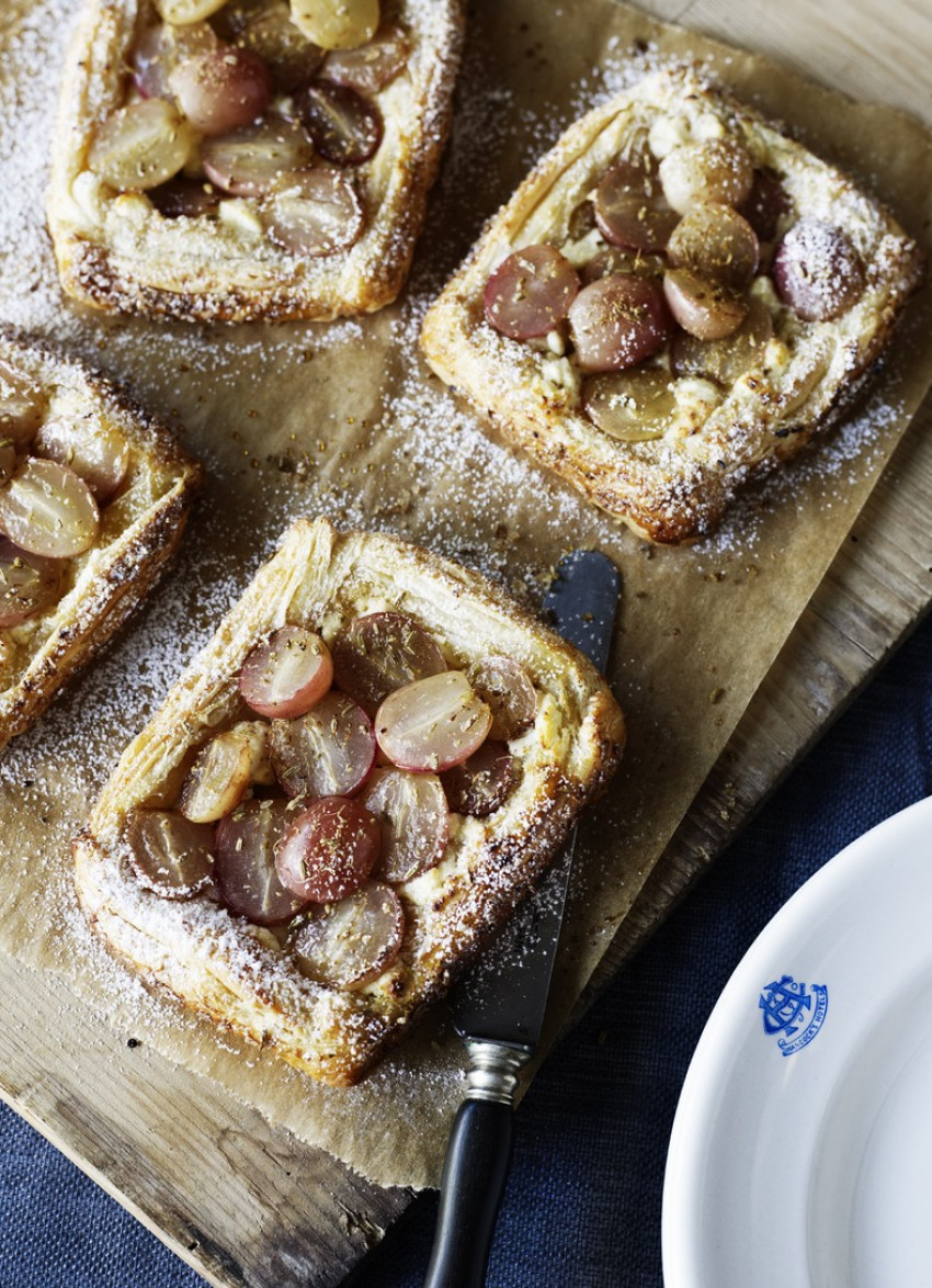 Grape and Goats Cheese Tarts