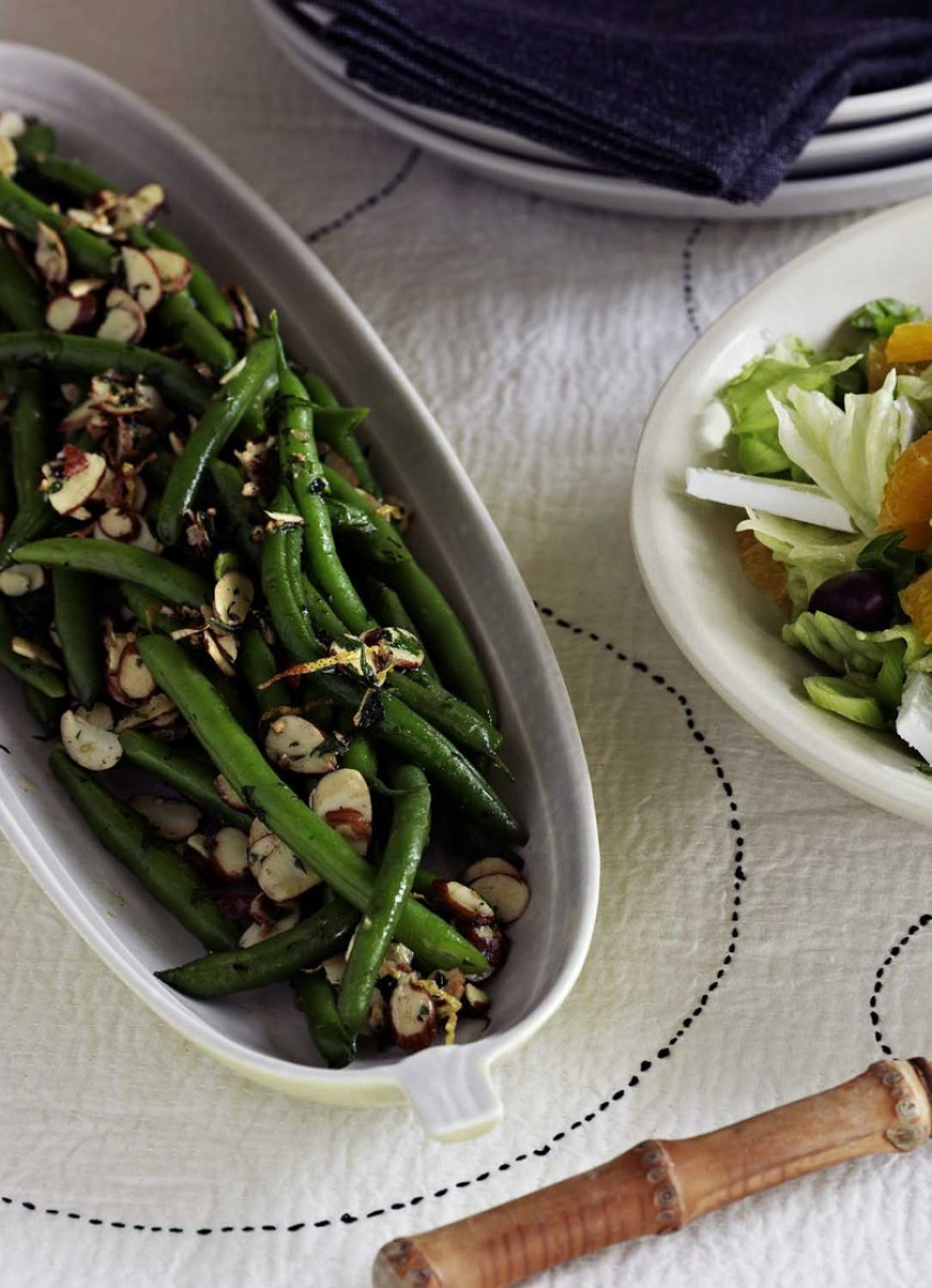 Green Beans with Almonds, Parsley and Lemon