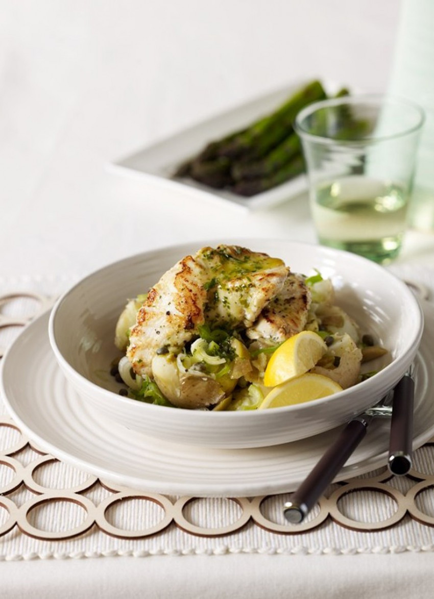 Market Fish with Crushed Potatoes and Herb Dressing