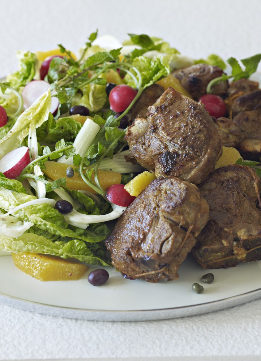 Lamb Chops with an Orange and Fennel Salad