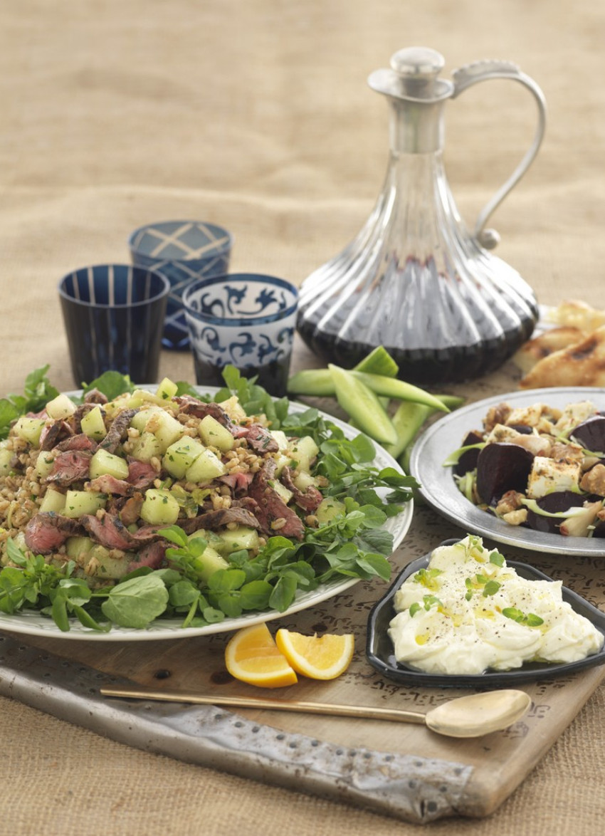 Beetroot and Roast Feta Salad