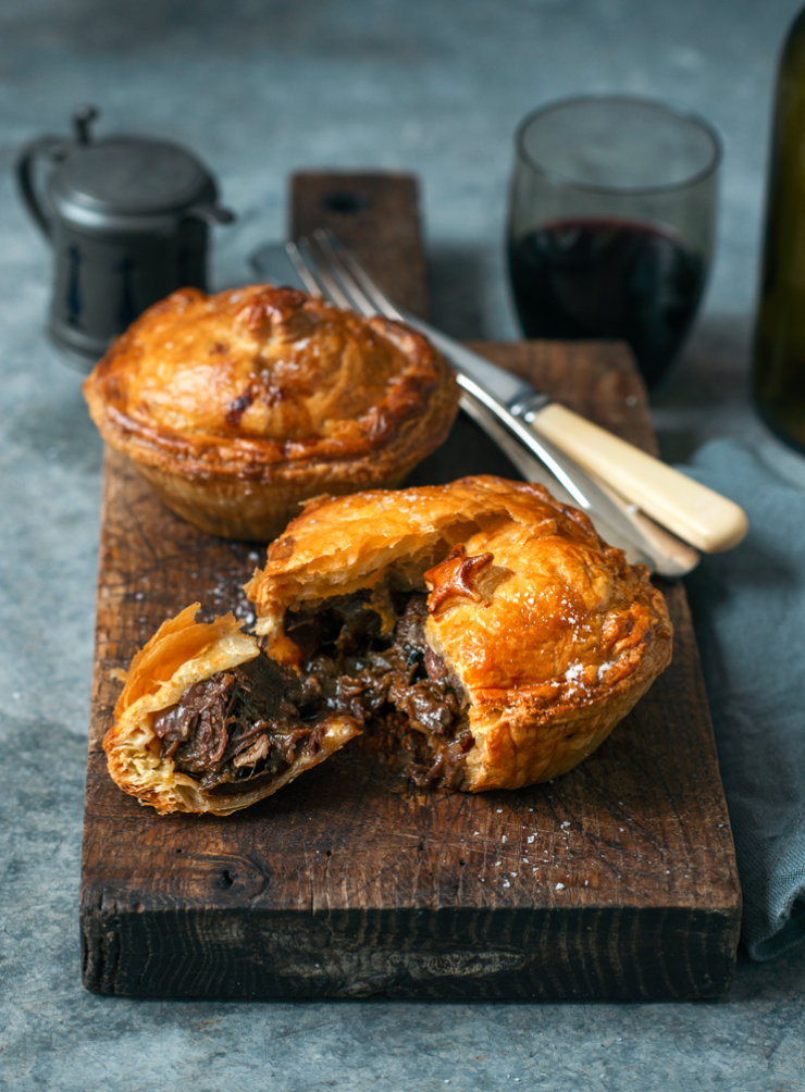 Beef Cheek, Pancetta and Mushroom Pies