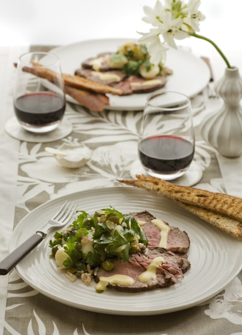 Spiced Beef with Potato and Parsley Salad