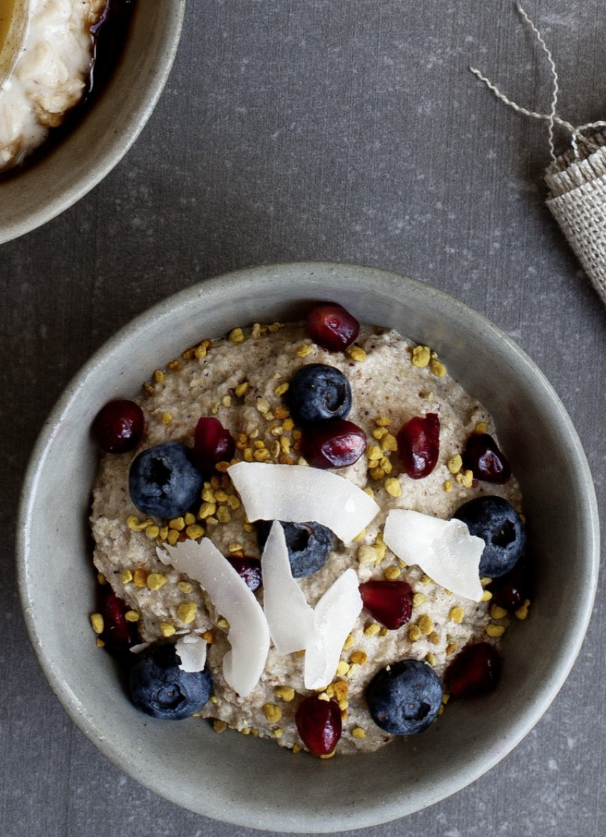 Buckwheat Bircher with Berries and Bee Pollen