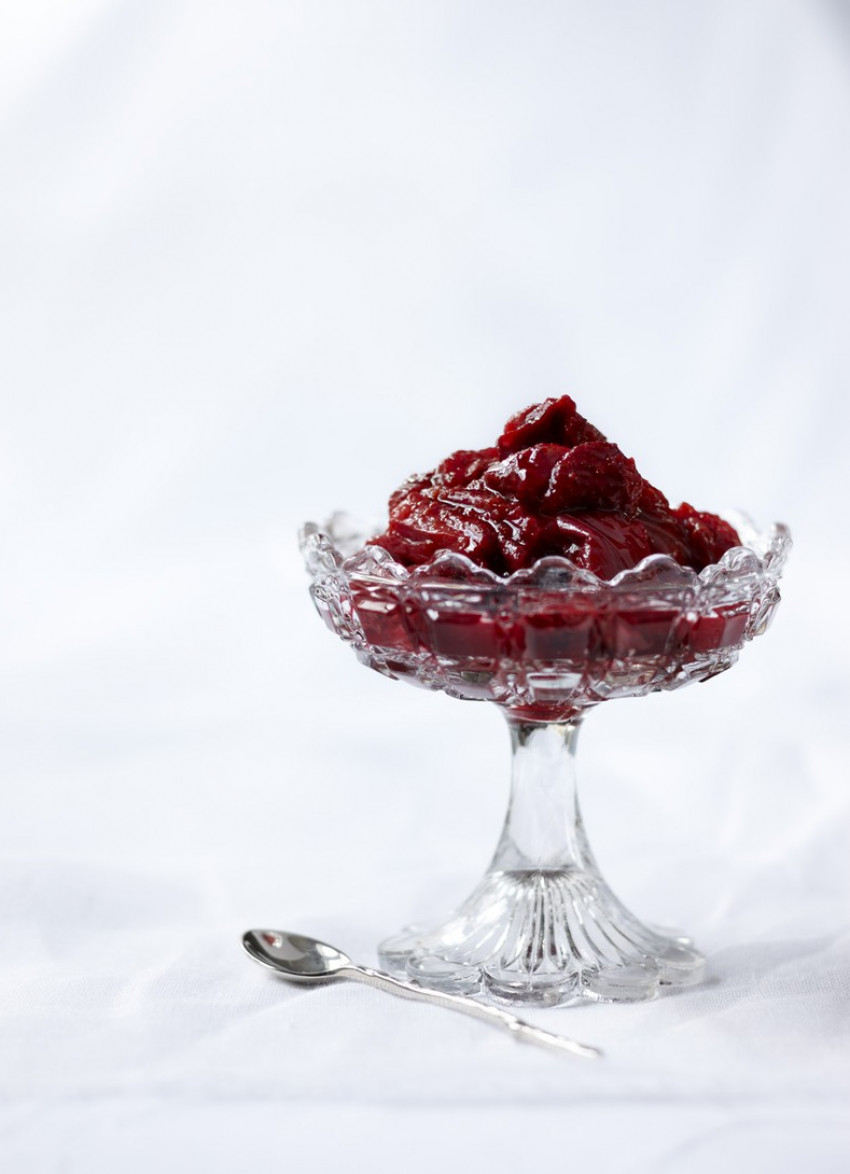 Roasted Strawberry and Rhubarb Compote