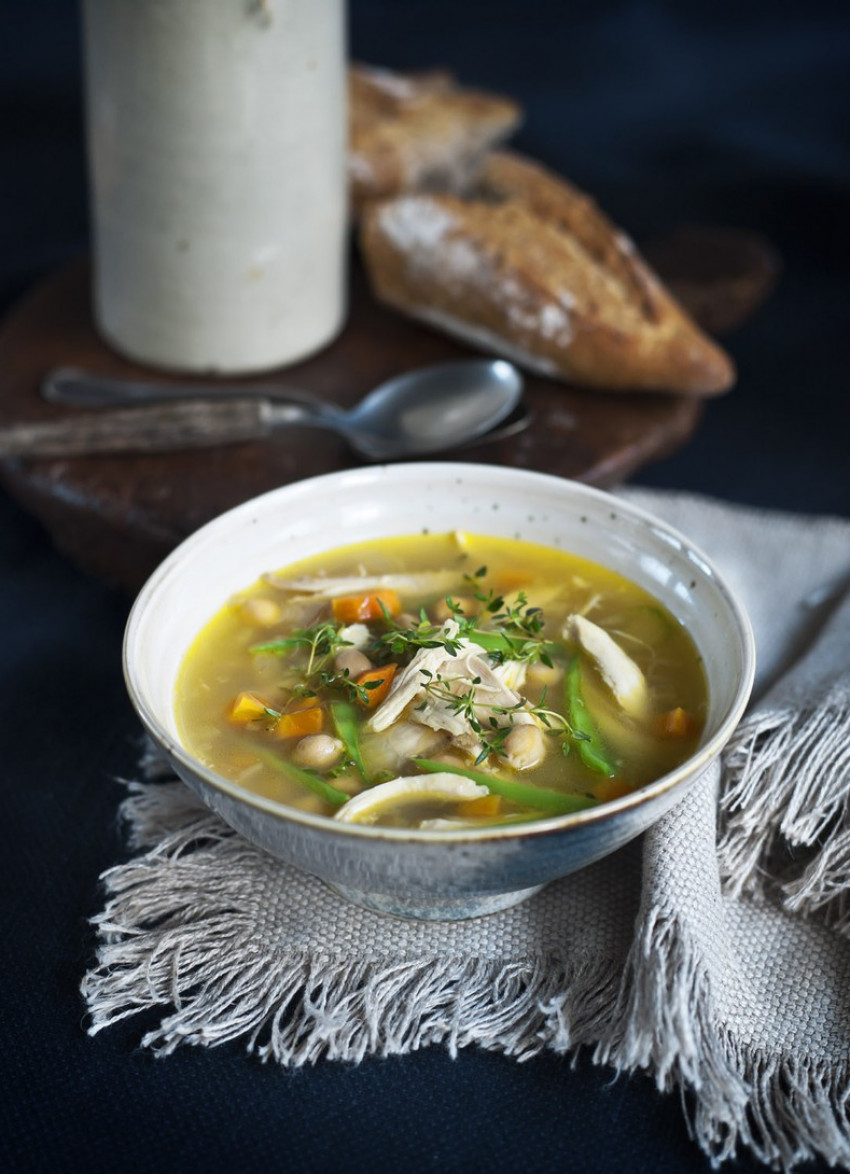 Chicken, Chickpea and Thyme Soup