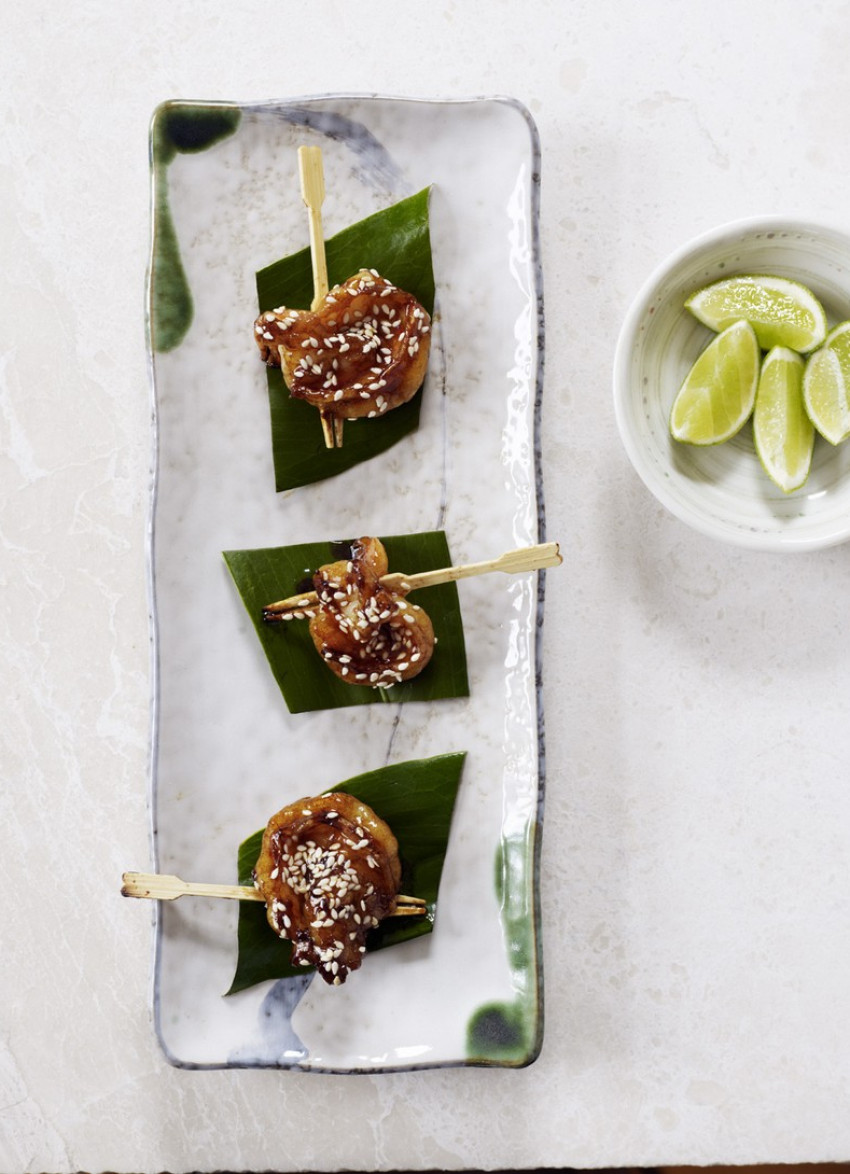 Sticky Sesame Prawns