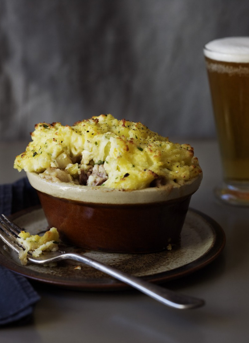 Lamb and Artichoke Pies with Feta and Garlic Mash 