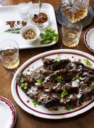 Braised Beef Spare Ribs with Ale, Soy and Ginger 