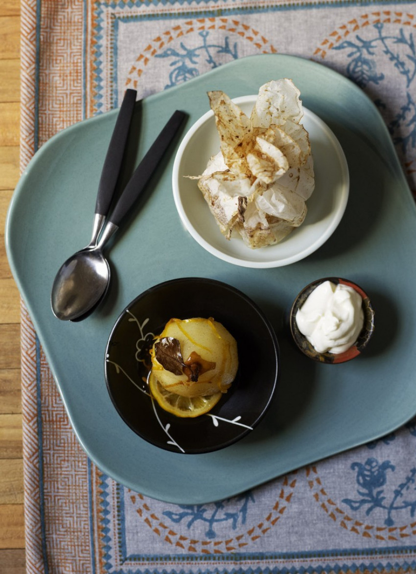 Baked Pears with Chocolate and Dates