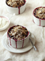Berry and Rhubarb Crumbles