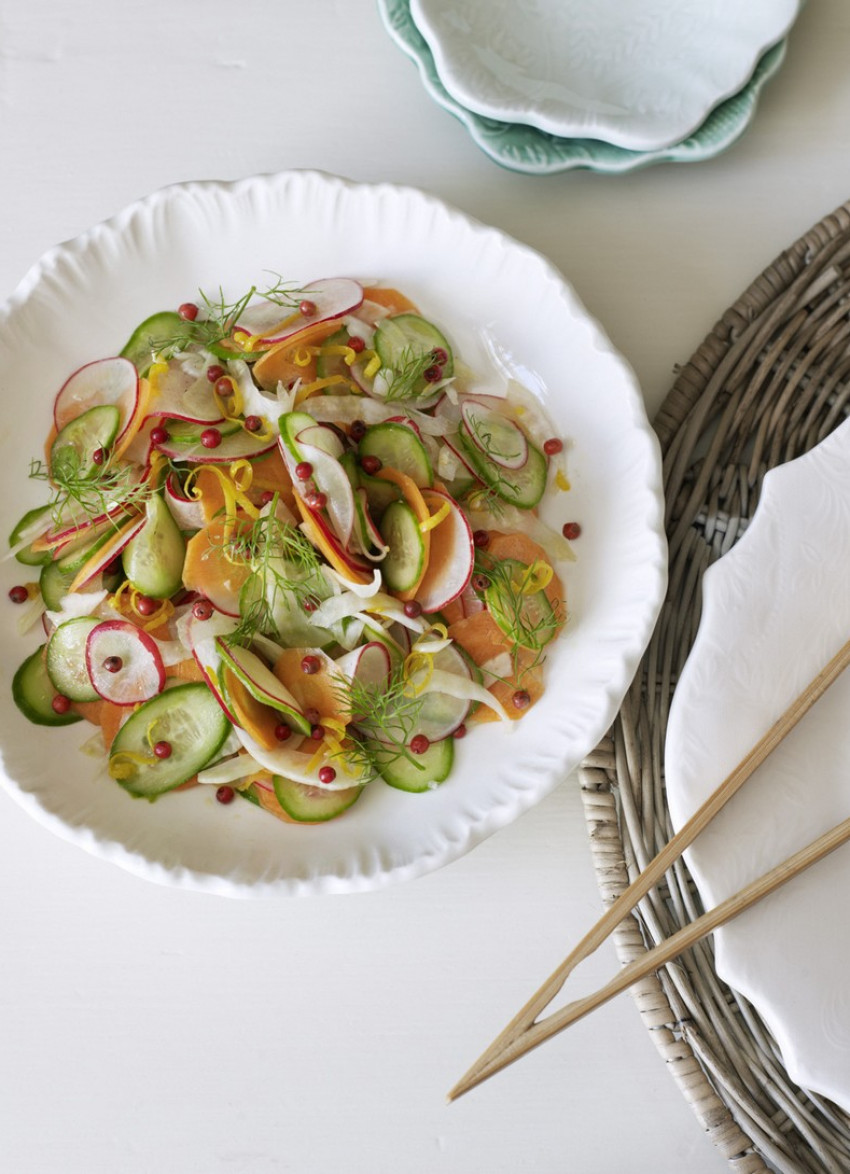 Quick Pickles with Pink Peppercorns