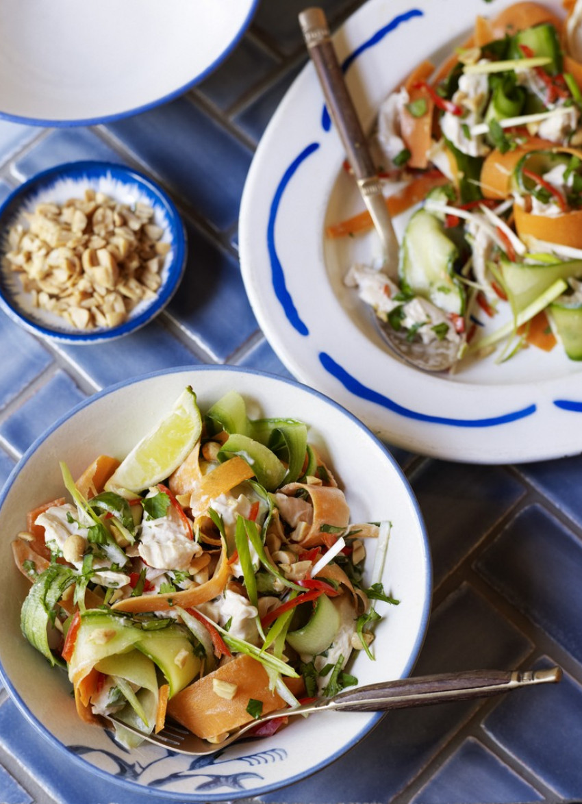 Quick Thai Poached Chicken Salad