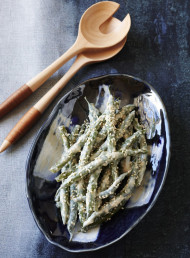 Green Beans with Toasted Sesame, Tofu and Wasabi Dressing 