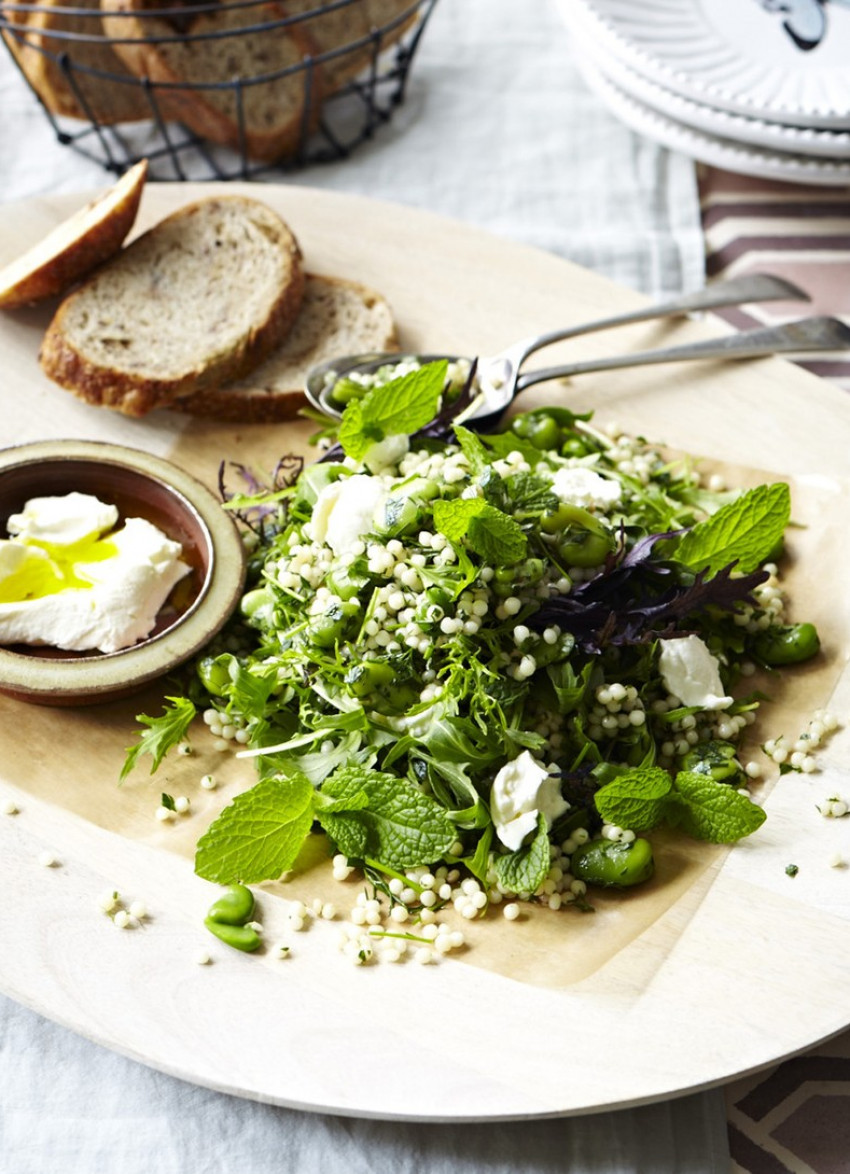 Israeli Couscous and Broad Bean Salad