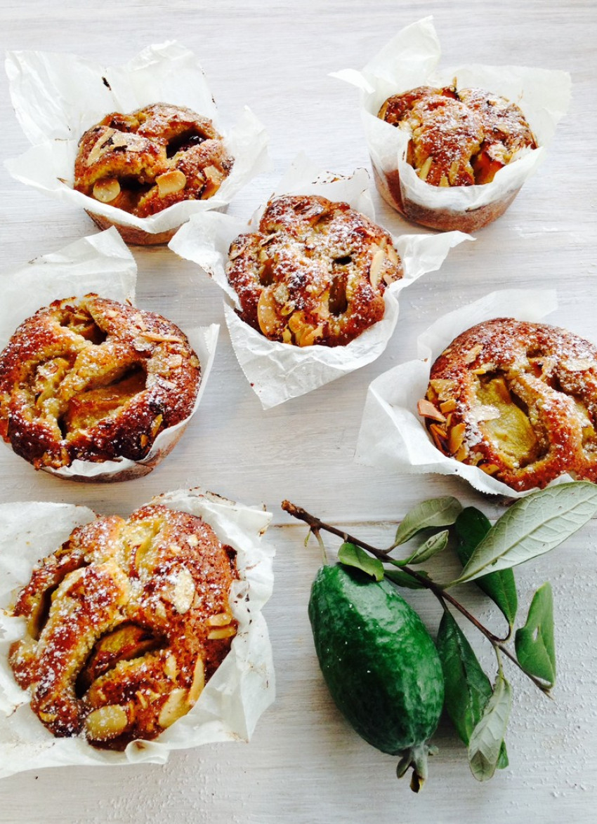 Feijoa, Ginger and Cashew Nut Cakes