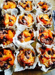 Fresh Apricot and Chocolate Croissant Cakes