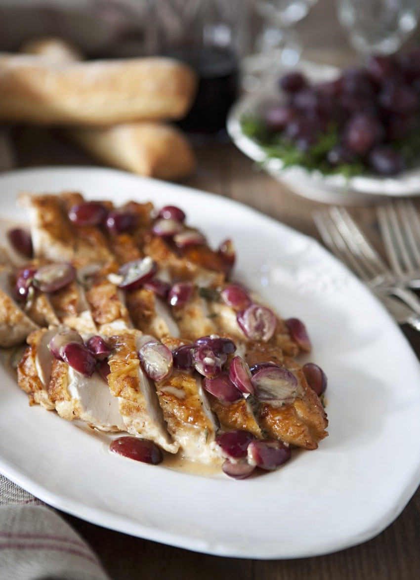 Chicken with Grape and Rosemary Sauce