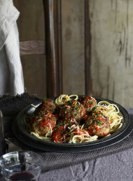 Roman Holiday Spaghetti Meatballs with Rich Tomato Sauce