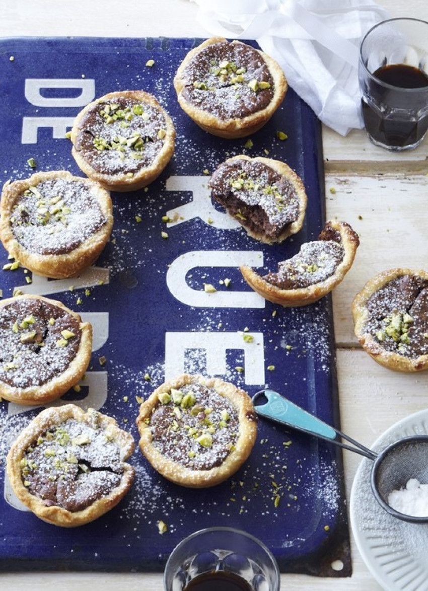 Chocolate Custard ‘Palmier’ Tarts