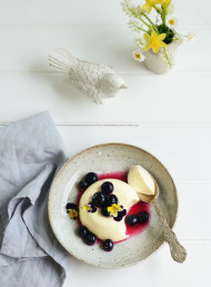 Vanilla Yoghurt Panna Cotta with Fresh Berries