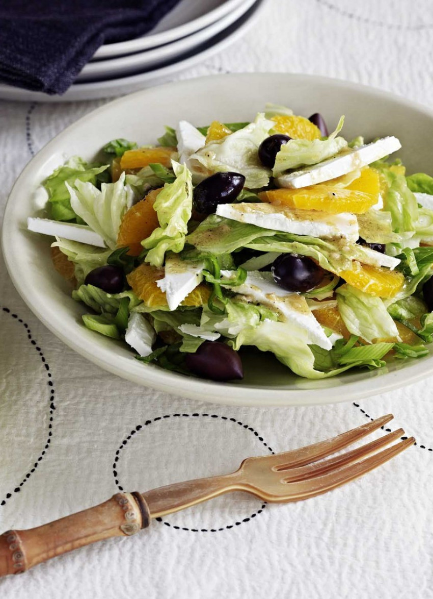 Crisp Lettuce, Orange and Feta Salad