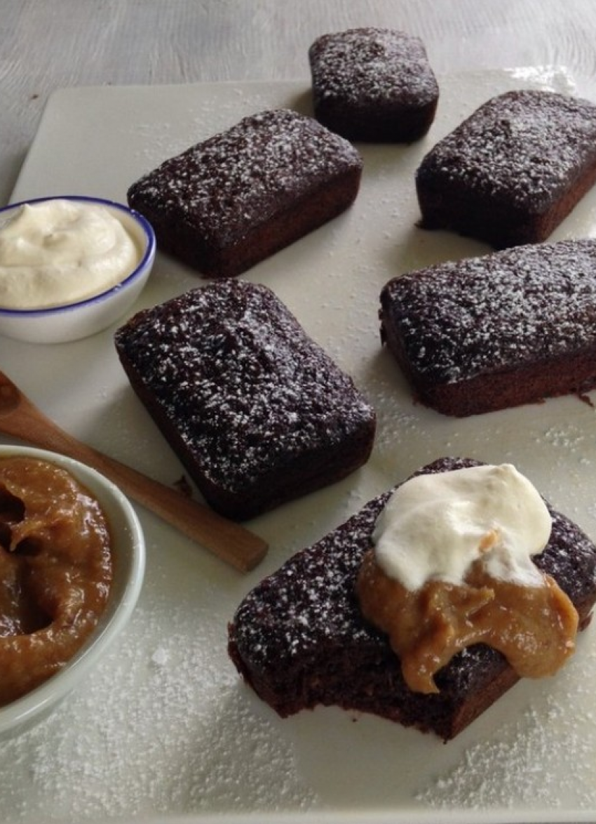Chocolate, Ginger and Date Cakes