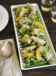Tuna, Green Bean and Orange Salad with Basil Dressing