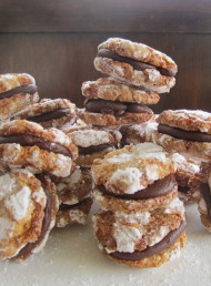 Walnut, Ginger and Chocolate Ganache Cookies