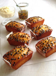 Coconut, Passionfruit and Orange Syrup Mini Loaves