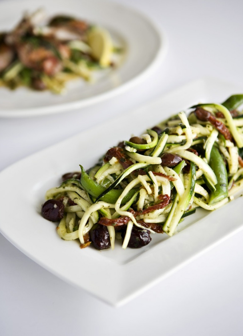 Flat Bean and Raw Zucchini Salad with Mint Dressing