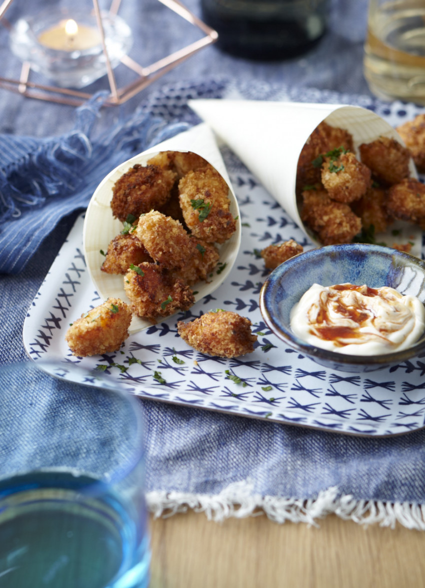 Popcorn Chicken with Chipotle Mayo