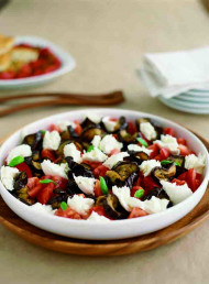 Fresh Mozzarella, Roasted Eggplant and Tomato Salad