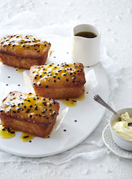 Coconut, Passionfruit and Orange Syrup Cakes
