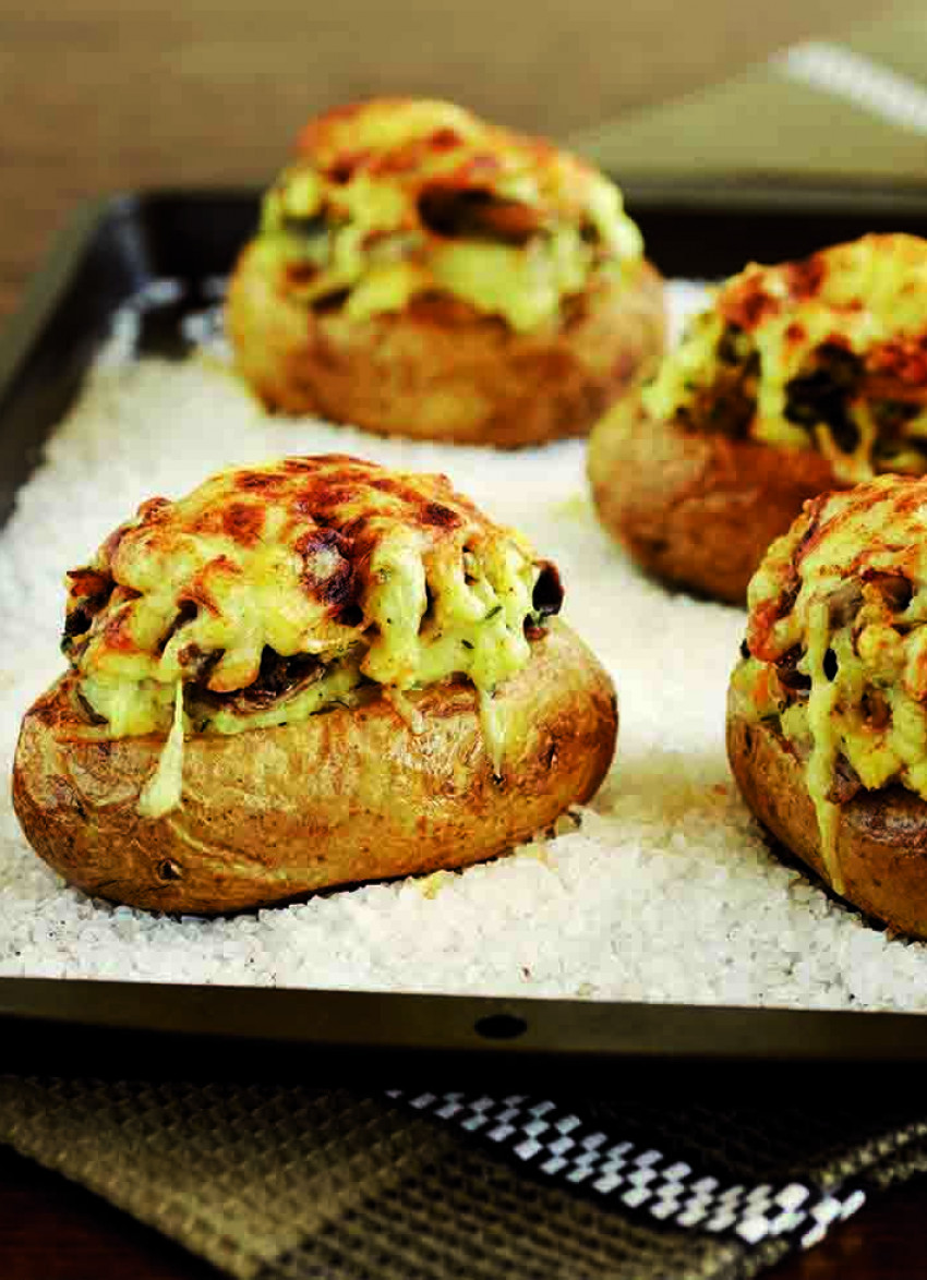 Bacon and Mushroom Stuffed Potatoes