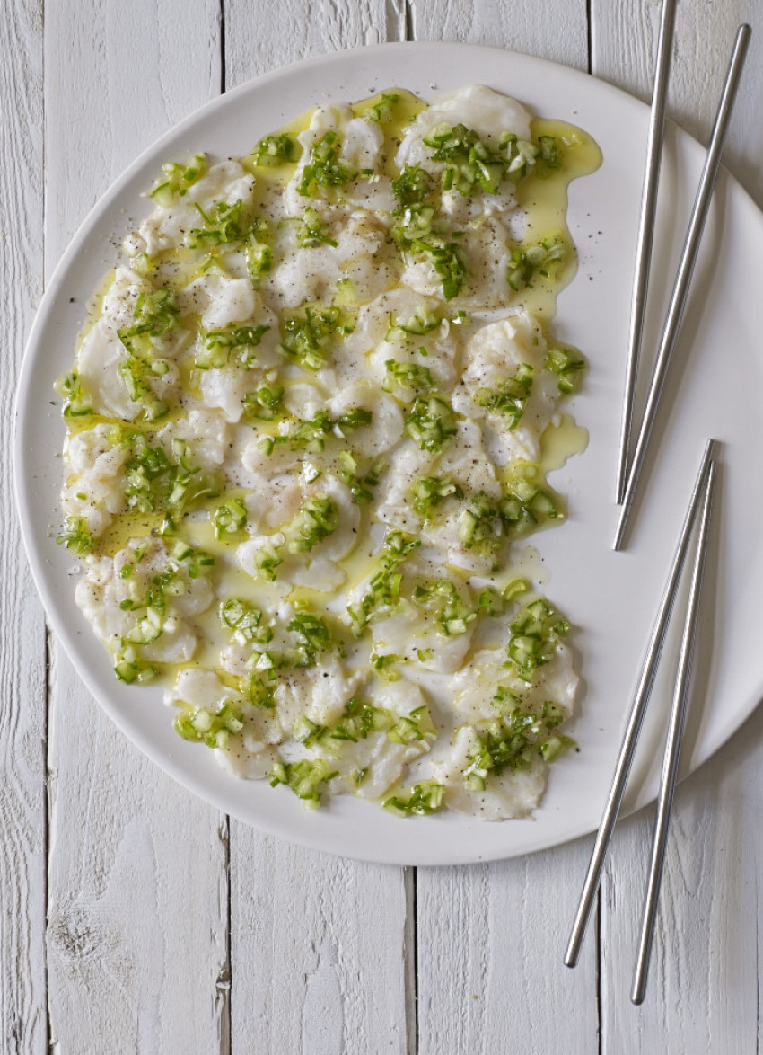 Lime Ceviche with Green Relish