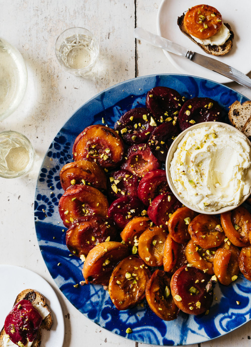Honey Grilled Stonefruit with Whipped Ricotta