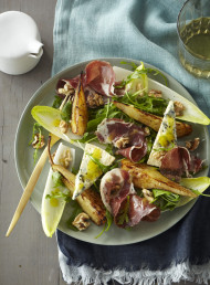 Roasted Pear, Blue Cheese and Bresaola Salad