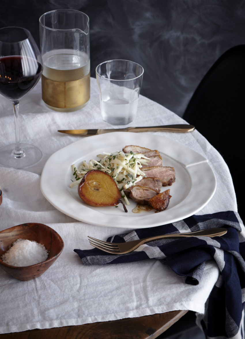 Duck Breast with Pears Two Ways