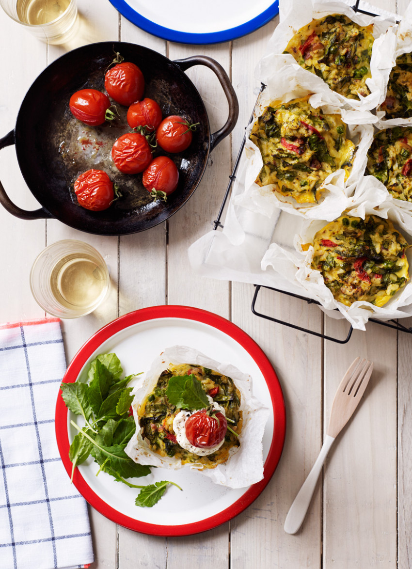 Rocket, Pea and Lemon Risotto Cakes