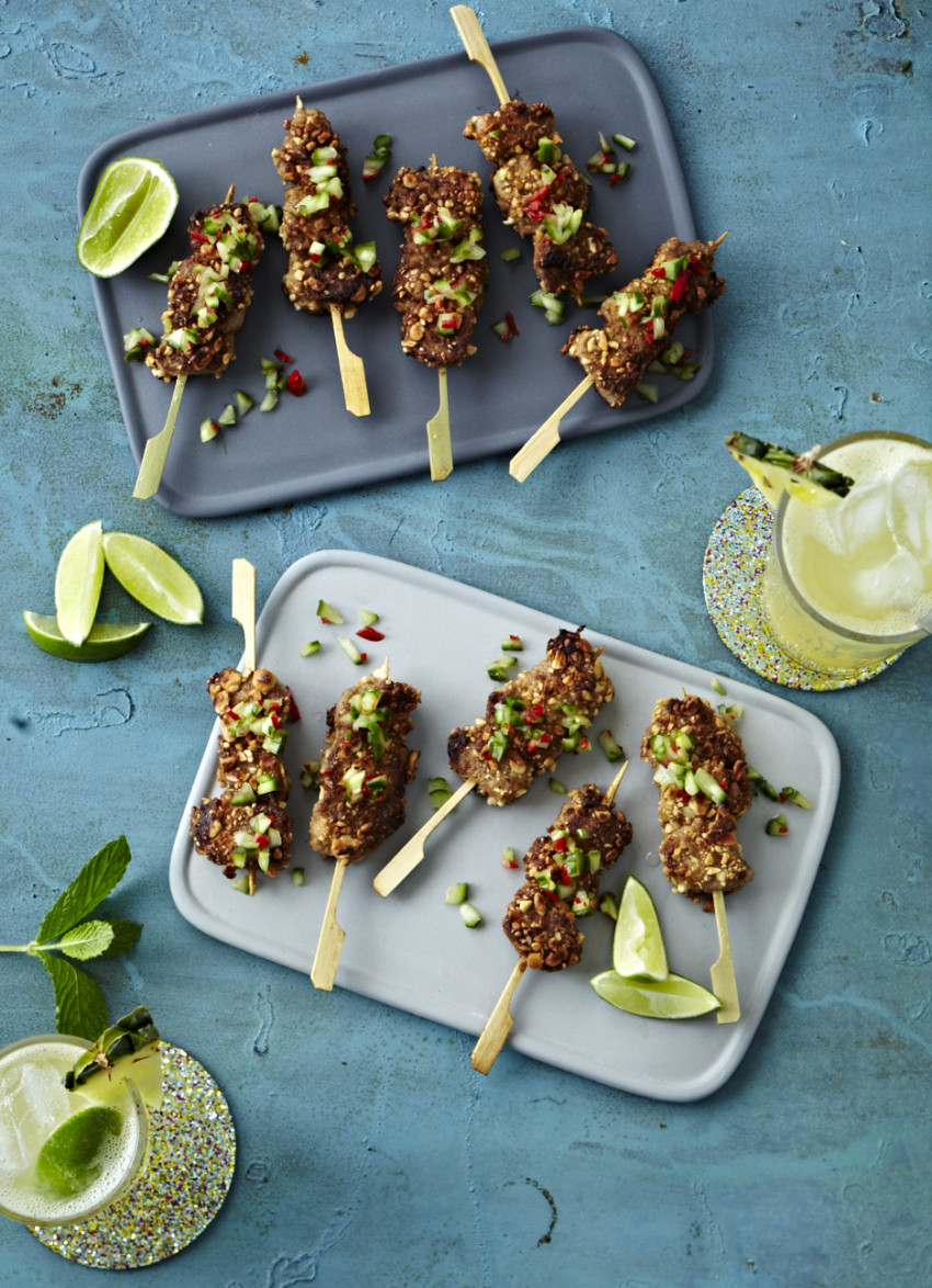 Crispy Peanut and Lamb Skewers