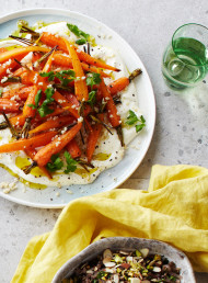 Roasted Carrots with Yoghurt and Cracked Wheat
