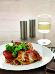 Roast Chicken with Basil Dressing
