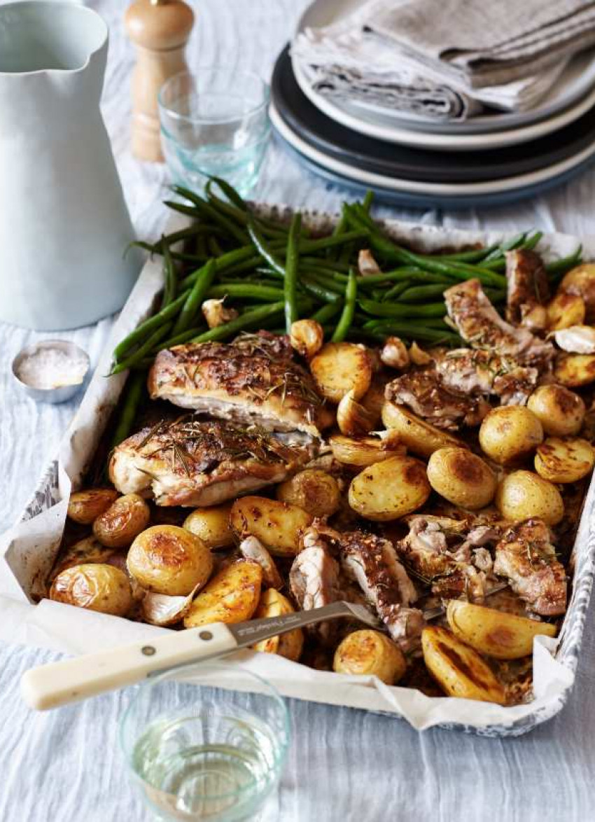 Mustard, Lemon and Rosemary Roasted Chicken