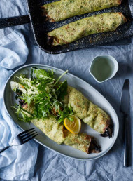 Herb Crêpes with Mushrooms and Soft Cheese