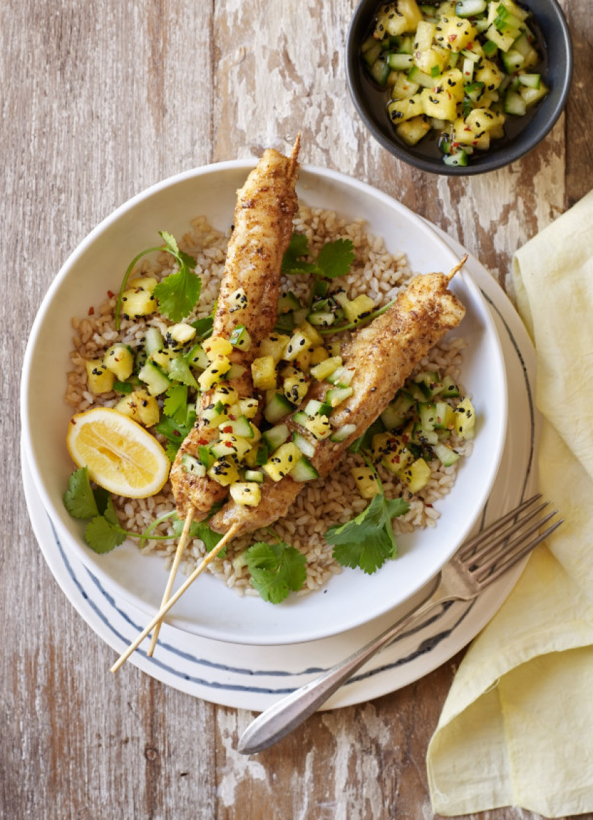 Fish Kebabs with Pineapple and Lime Salsa » Dish Magazine