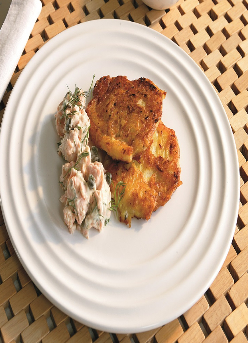 Potato Latkes with Salmon Relish