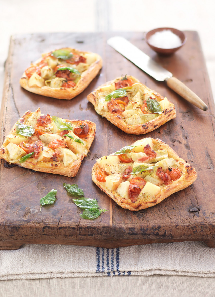 Potato, Pancetta and Artichoke Tarts